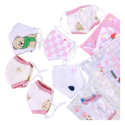 Khẩu trang vải muslin màu hồng đáng yêu